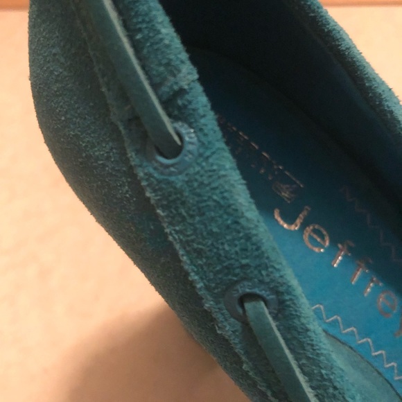 Sperry Jeffrey Turquoise Suede Pump Size 8.5 - Picture 6 of 7